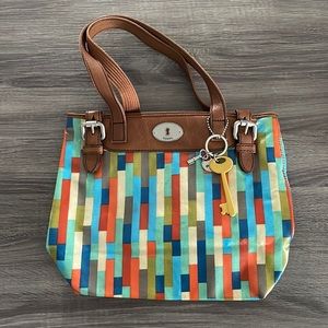 Fossil Multicolor Vinyl Bag